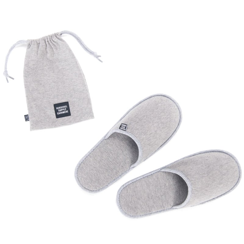 Herschel Cashmere Travel Slippers Grey.