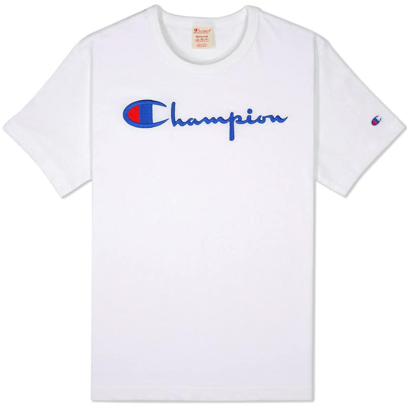 Champion Big Script T-shirt, White.
