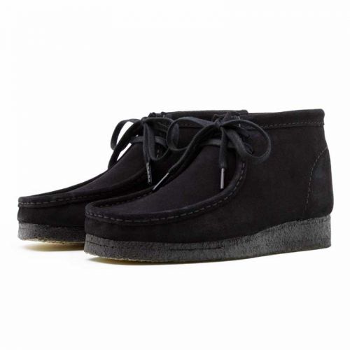 Clarks Wallabee Boot Black Suede.