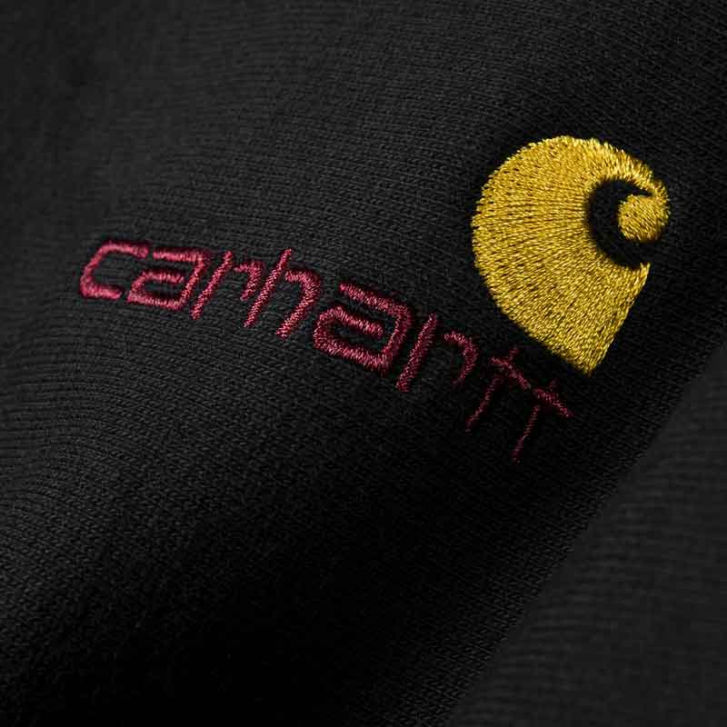 Carhartt American Script Sweatshirt, Black. Carhartt American Script Sweatshirt, Black.