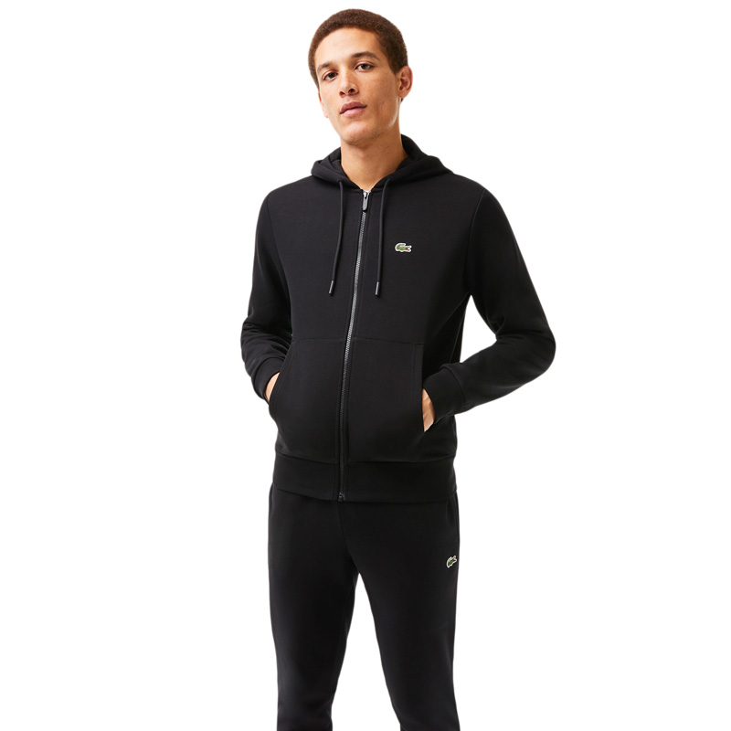 Lacoste Hooded Tracksuit Black.